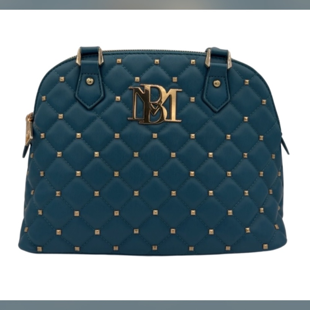 NWT Badgley Mischka Quilted Shoulder Bag with Gold Details
